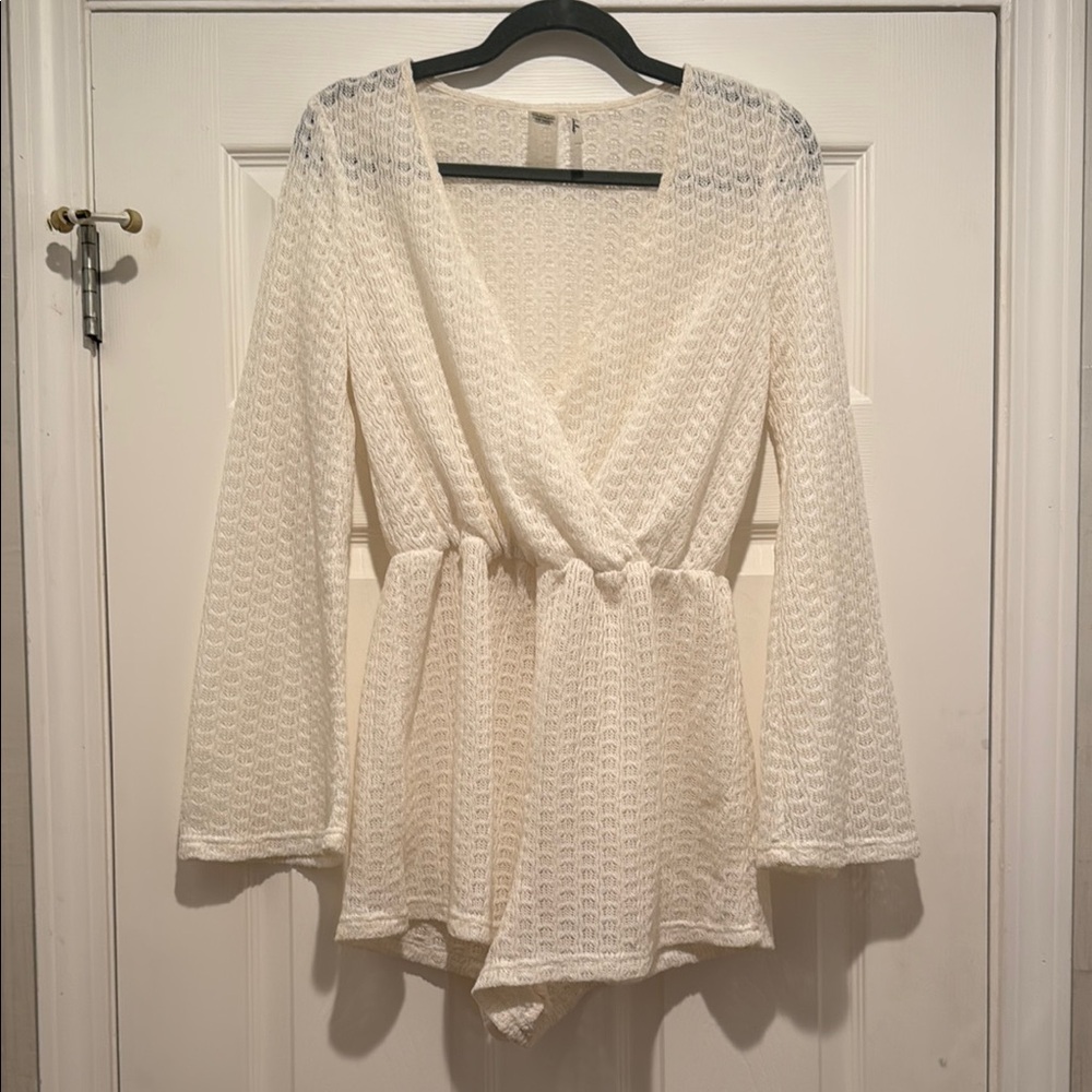 Lulu's Cream Lace Swim Coverup